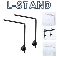 WEEK AQUA L-Shaped Aquarium Stand - Black - 16 mm