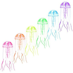 Aquarium Artificial Glowing Jellyfish Fish Tank Ornament Silicone Decoration