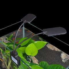 32 LED Aquarium 10W Clip-on Lamp Double Head Black shell