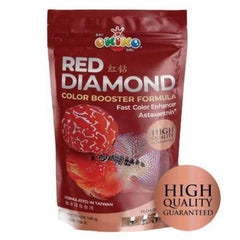 OKIKO Red Diamond 100g Color Booster Formula Fast Color Enhancer Astaxanthin Plus Flower Horn Fish Food