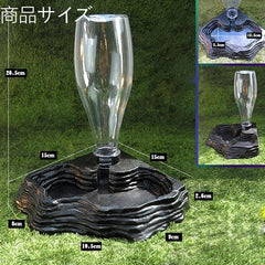 Pet Automatic Large Capacity Reptile Drinking Fountain Turtle Water Dispenser Lizard Basin Reptile Box Landscape Decor Element