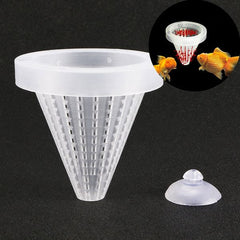 Live Blood Worm Plastic Cone Cup Shape Basket Feeder