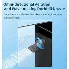 YEE Desktop Back Filtration Fish Tank with LED Light 30x30x27cm