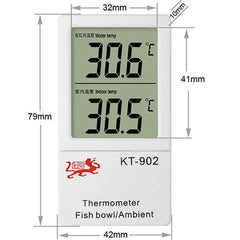 2 in 1 Digital Thermometer for Aquarium and Ambient with Large LCD Display