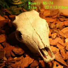 NOMOYPET Exotic Reptile Hide Landscape Skull Bone