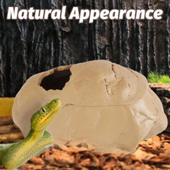 Snake Hide Cave for Gecko Shedding, Natural Rock Look Hideout, Reptiles Egg-laying Shelters