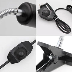 UVB Light Bulb Reptile Ceramic Heat Lamp Pet Heating Bulb Holder Clamp Lamp Fixture Heating Light Lamp for Reptiles, Aquarium Turtle Light Adjustable Habitat Lighting Stand – white (with UVB 3.0 25W Lamp)