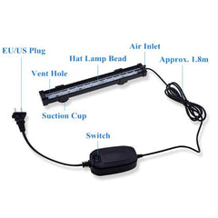 Aquarium Fish Tank LED Multicolor Light Submersible Waterproof Bar Strip Lamp Lightings Bubble Colorful