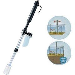 Aquarium Battery Siphon Operated Gravel Cleaner Black without Adaptor