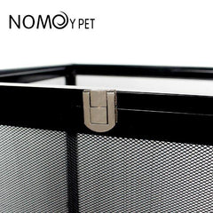 Black / Silver Aluminum Alloy Reptile Chameleon Enclosure Screen Cage - 90X45X45CM