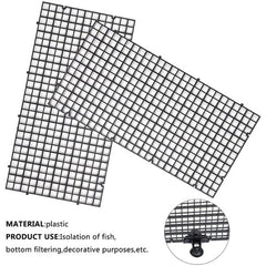 Aquarium Fish Tank Divider Plastic Grid Divider Sucker Filter Bottom Isolation Board for Mixed Breeding Fish