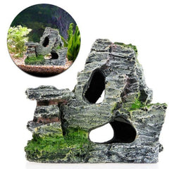 Artificial Fish Tank Rockery Resin Rock Mountain Hiding Cave Aquarium Decoration