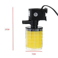 Aquarium Internal Filter Yellow 12W 1180F