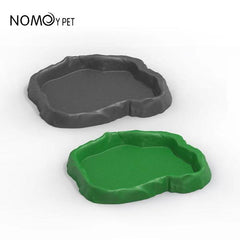 Nomoypet Imitation Rock Green and Grey Water Bowl Dish (3 Sizes)