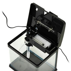 Crystal Clear Glass Aquarium Starter Kit Eco-Cycle Filtration with LED Lighting