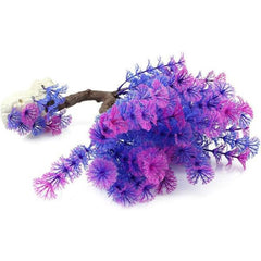 Artificial Aquarium Plants Fish Tank Decorations Purple Tree
