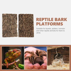 Terrarium Cork Bark Background Board, Reptile Tank Tree Decor