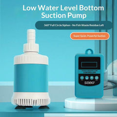 SOBO SQ-3000 & SQ-6000 Variable Frequency Submersible Aquarium Pump – Adjustable Flow, Ultra-Quiet Water Circulation Pump for Aquarium, Sump & Bottom Filter Systems