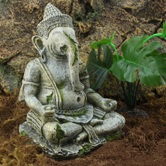 Elephant Sculpture for Fish Ornament Planted Tanks Scenery Buddha Statue