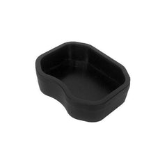 White / Black Plastic Reptile Food Water Bowl Feeder
