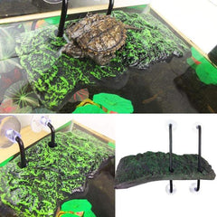 Turtle Basking Platform, Automatic Floating Rectangular Aquarium Fish Tank Adjustable Reptile Resting Terrace Tortoise Climbing Platform