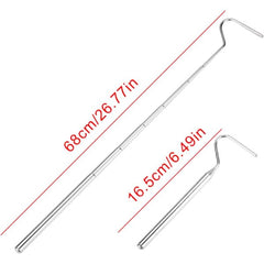 Snake Capture Hook, Telescoping Snake Handling Tool Reptile Capture Hook Stainless Steel Portable Snake Tongs for Catching Handling Grabber Pet Snake 16.5cm~68cm