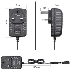 Aquarium Power Supply Adapter AC 100-240V Mains to DC 12V 2A Portable RoHs