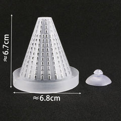 Live Blood Worm Plastic Cone Cup Shape Basket Feeder
