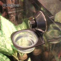 Reptile Feeder Pet Feeder Fixed Suspension with Dish Rack And Suction Cup Accessories