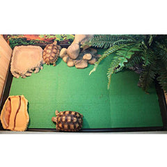 Reptile Carpet Terrarium Substrate Liner Pet Habitat Bedding Soft Green Mat for Bearded Dragon Lizards Gecko Chameleon Iguana Turtles Snakes