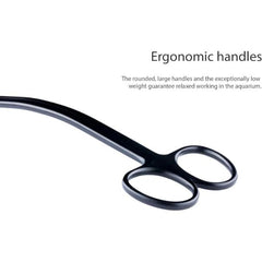 B&K Aquascaping Aquarium Stainless Steel Wave Scissors Black 25cm