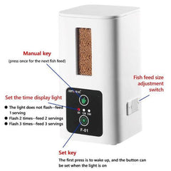 XINMA F-01 400ml Fish Tank Automatic Feeding Device Intelligent Timing High-capacity Fish Feeder