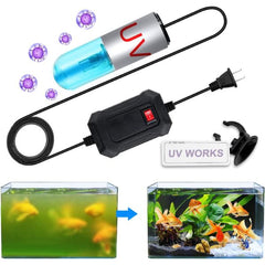 3W UV Aquarium Submersible Sterilization Light Clear Green