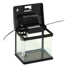 Crystal Clear Glass Aquarium Starter Kit Eco-Cycle Filtration with LED Lighting