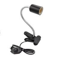 UVB Light Bulb Reptile Ceramic Heat Lamp Pet Heating Bulb Holder Clamp Lamp Fixture Heating Light Lamp for Reptiles, Aquarium Turtle Light Adjustable Habitat Lighting Stand – white (with UVB 3.0 25W Lamp)