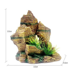 Natural Rock Cave Aquarium Mountain Resin Ornament