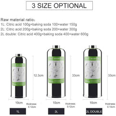 quarium Generator System Kit CO2 Stainless Steel Cylinder Generator System Carbon Dioxide Reactor Kit for Plants 2L with Pressure Reducing Valve