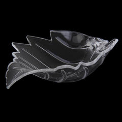 Acrylic Leaf Feeding Dish Clear Water Food Bowl