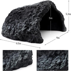Reptile Hides and Caves Resin Rock Terrarium Hideaway Spot for Bearded Dragon Snakes Tortoise Aquarium