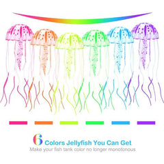 Aquarium Artificial Glowing Jellyfish Fish Tank Ornament Silicone Decoration