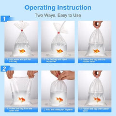 Fish Plastic Pouch Bags For Aquarium Fish– 100 Pcs Pack
