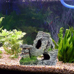 Artificial Fish Tank Rockery Resin Rock Mountain Hiding Cave Aquarium Decoration