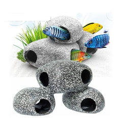 Aquarium 5 in 1 Decoration Rock Caves Hiding Breeding Spawning