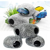 Aquarium 5 in 1 Decoration Rock Caves Hiding Breeding Spawning