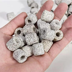Bio Porous Ceramic Gray Ring Filter Media Bacteria House 500g