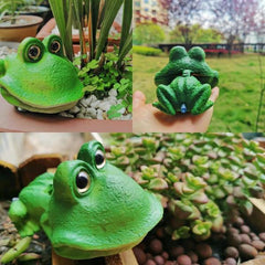 Air Bubbler Frog Aquarium Natural Ornament Decoration