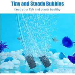 Aquarium Air Stones 1 Inch/2.5mm - 10 Pack Bubble Diffusers for Fish Tanks, Hydroponics, Ponds, Shrimp Tanks - Durable Aerator Bubble Stones, Air Pump Accessories