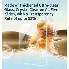 YEE Desktop Back Filtration Fish Tank with LED Light 30x30x27cm