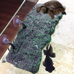 Turtle Basking Platform, Automatic Floating Rectangular Aquarium Fish Tank Adjustable Reptile Resting Terrace Tortoise Climbing Platform