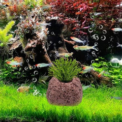 Aquarium Plant Anti-Floating Oval Rock –5.2 × 2.6 cm